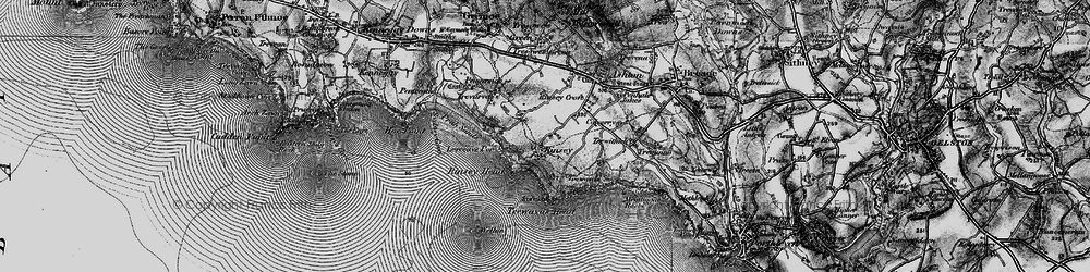 Old map of Trewavas Head in 1895