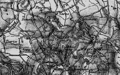 Old map of Trelavour Downs in 1895