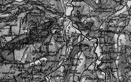 Old map of Afon Gallen in 1899
