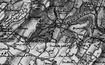 Old map of Bodewran in 1899