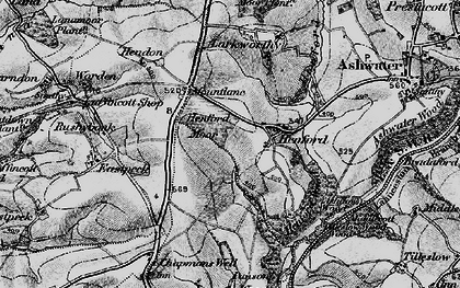 Old map of Henford in 1895