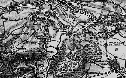 Old map of Henfords Marsh in 1898