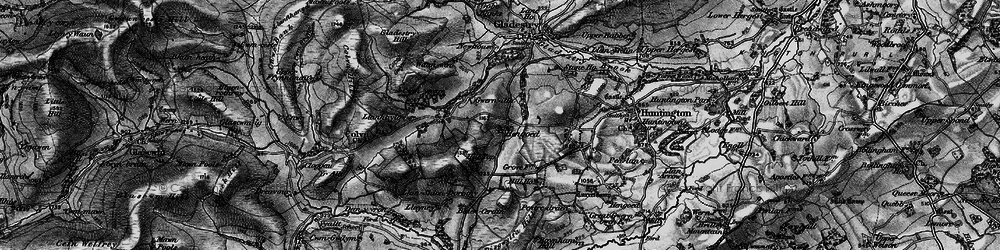 Old map of Hengoed in 1896