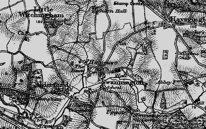Old map of Hengrave in 1898