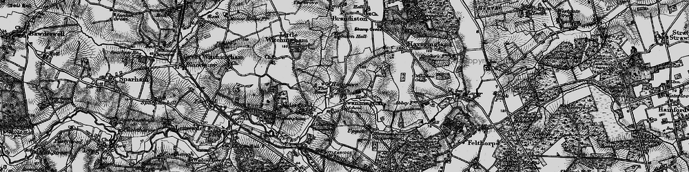 Old map of Hengrave in 1898