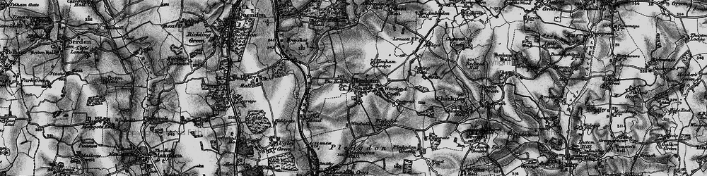 Old map of Henham in 1895