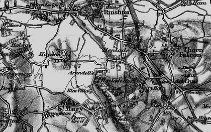 Old map of Henlade in 1898