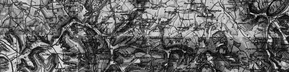 Old map of Bladeley Hill in 1898