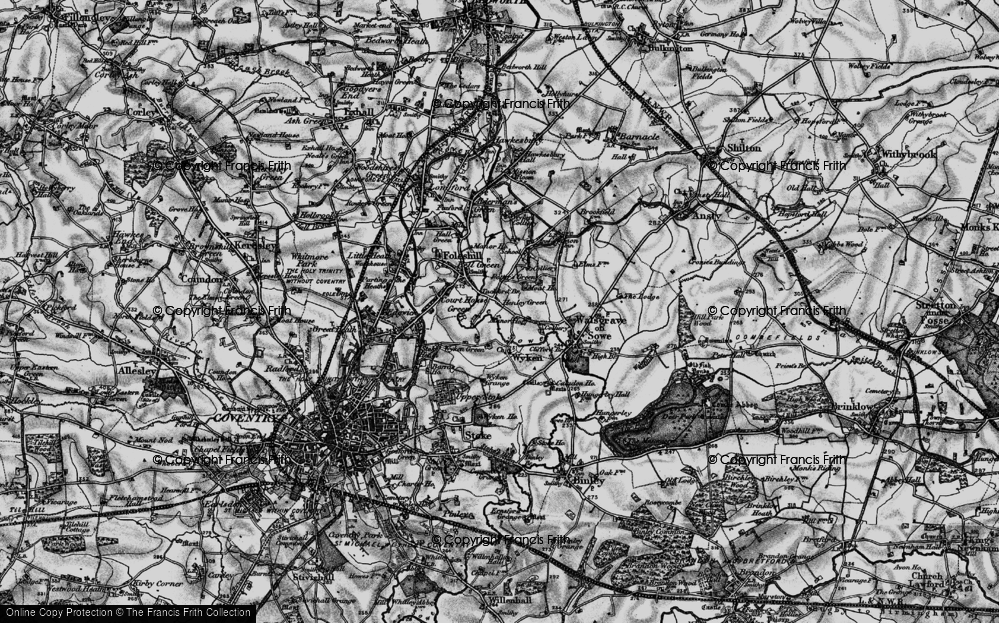 Old Map of Henley Green, 1899 in 1899