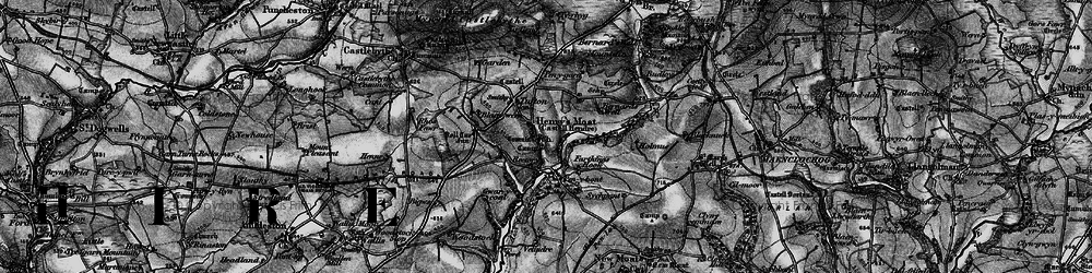 Old map of Blaen-wern in 1898
