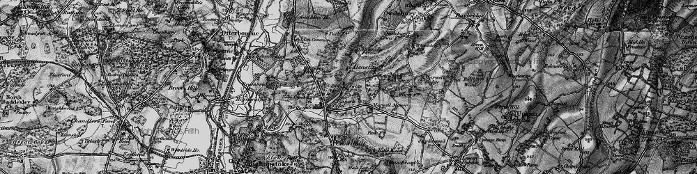 Old map of Hensting in 1895