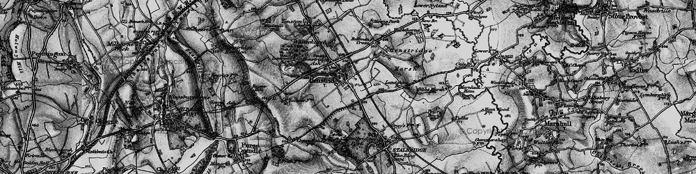 Old map of Henstridge in 1898