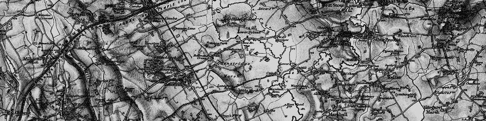Old map of Henstridge Marsh in 1898