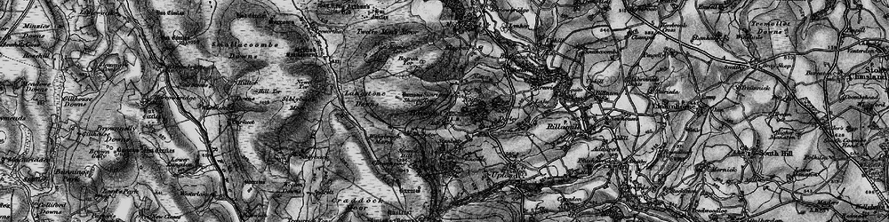 Old map of Henwood in 1895