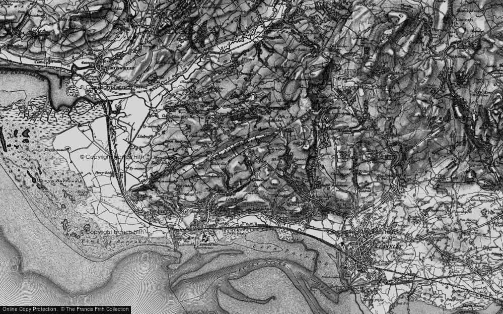Old Map of Heol-ddu, 1896 in 1896