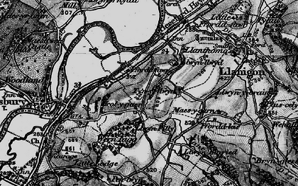 Old map of Heol-y-gaer in 1896