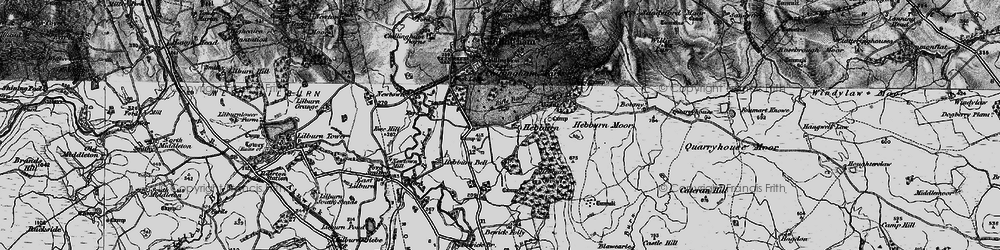 Old map of Bewick Folly in 1897