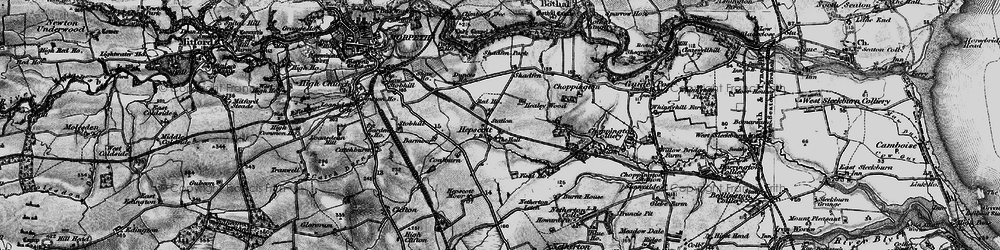 Old map of Hepscott in 1897
