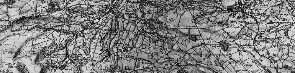 Old map of Hepworth in 1896