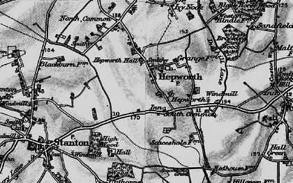 Old map of Hepworth in 1898