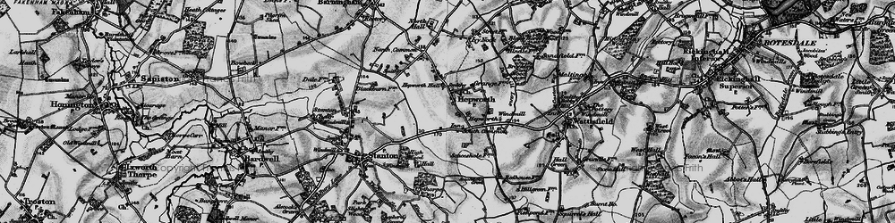 Old map of Hepworth in 1898