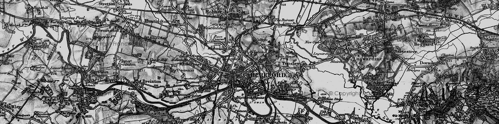 Old map of Hereford in 1898