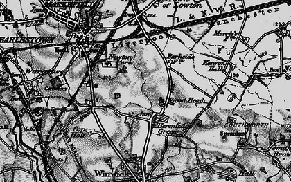 Old map of Hermitage Green in 1896