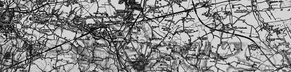 Old map of Hermitage Green in 1896