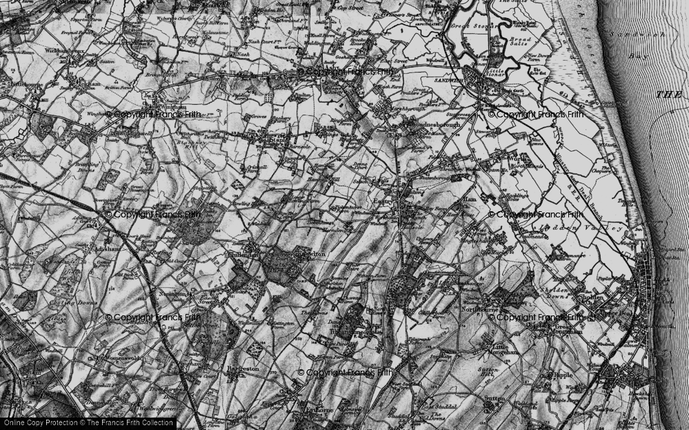 Old Map of Heronden, 1895 in 1895