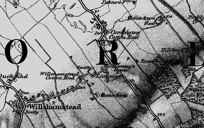 Old map of Herring's Green in 1896