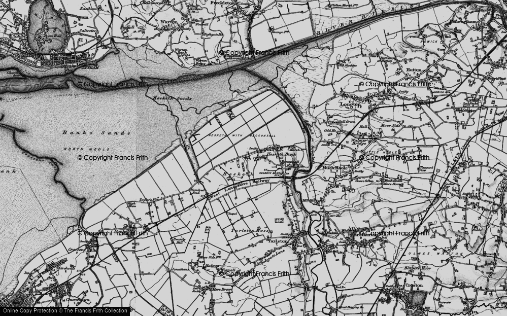 Old Map of Hesketh Bank, 1896 in 1896