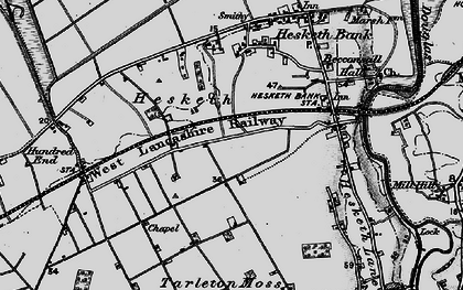 Old map of Hesketh Moss in 1896
