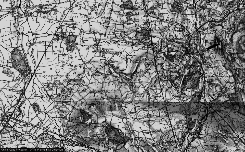 Old Map of Heskin Green, 1896 in 1896