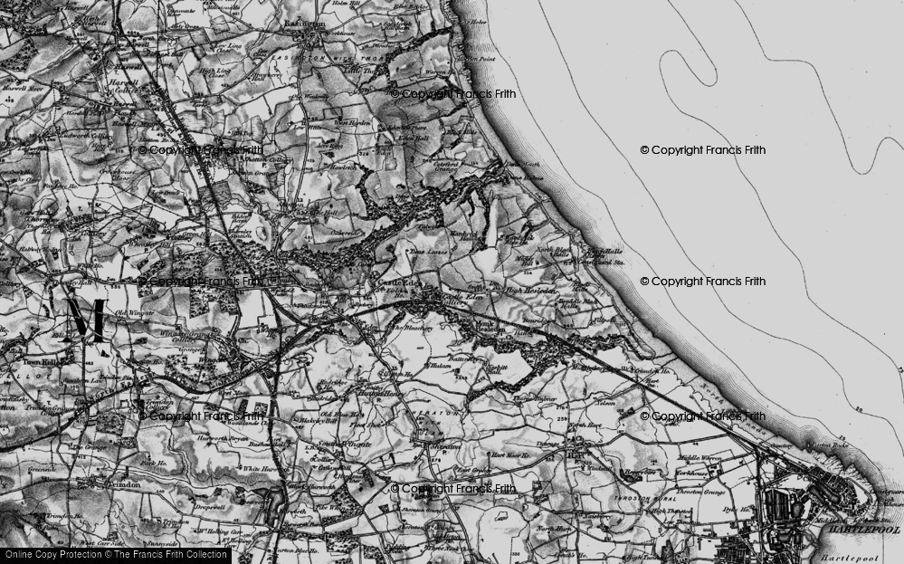 Historic Ordnance Survey Map of Hesleden, 1898