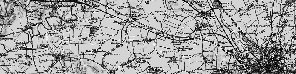 Old map of Hessay in 1898