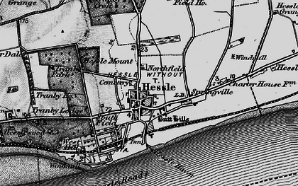 Old map of Hessle in 1895