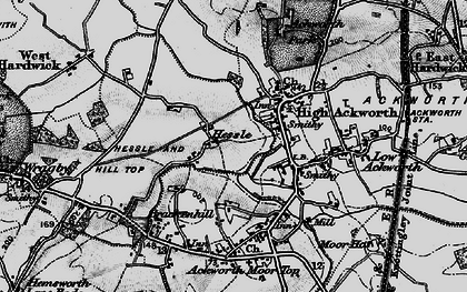 Old map of Hessle in 1896