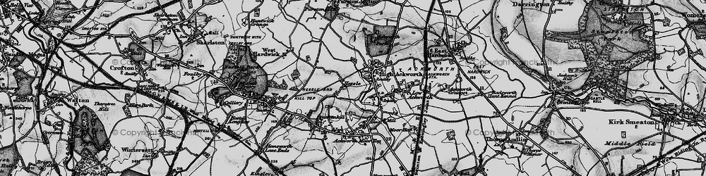 Old map of Hessle in 1896