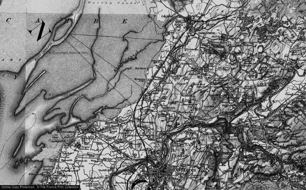 Old Map of Hest Bank, 1898 in 1898