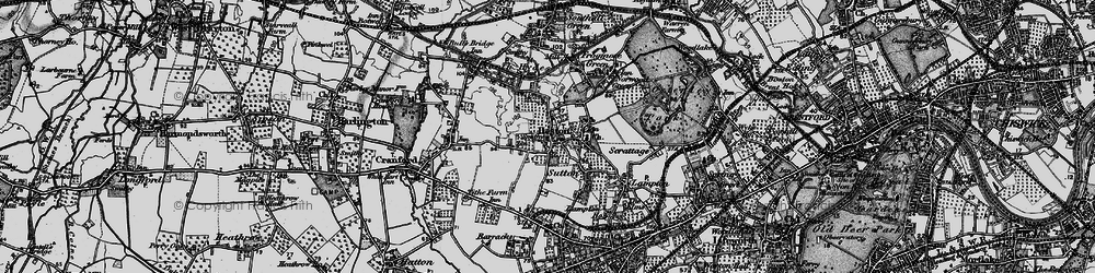 Old map of Heston in 1896