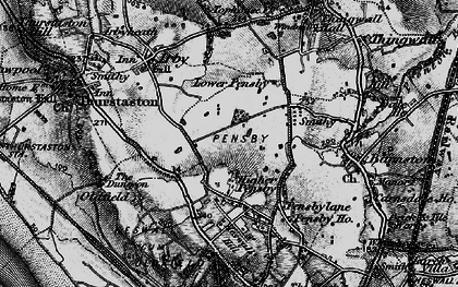 Old map of Heswall in 1896