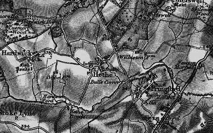 Old map of Willaston Village in 1896