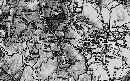 Old map of Hethelpit Cross in 1896