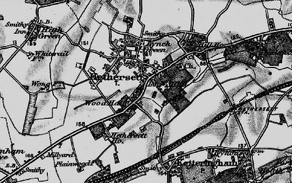 Old map of Hethersett in 1898