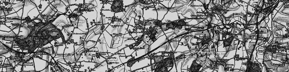 Old map of Hethersett in 1898