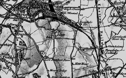Old map of Hett in 1898