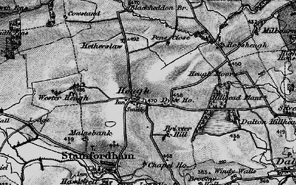 Old map of Blackheddon Br in 1897