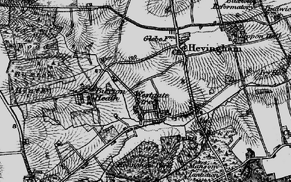 Old map of Hevingham in 1898
