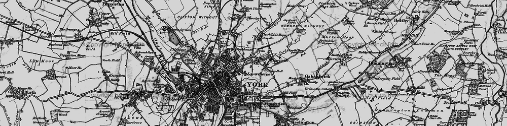 Old map of Heworth in 1898