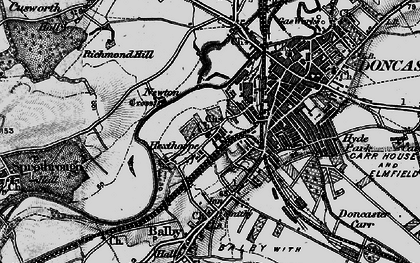 Old map of Hexthorpe in 1895